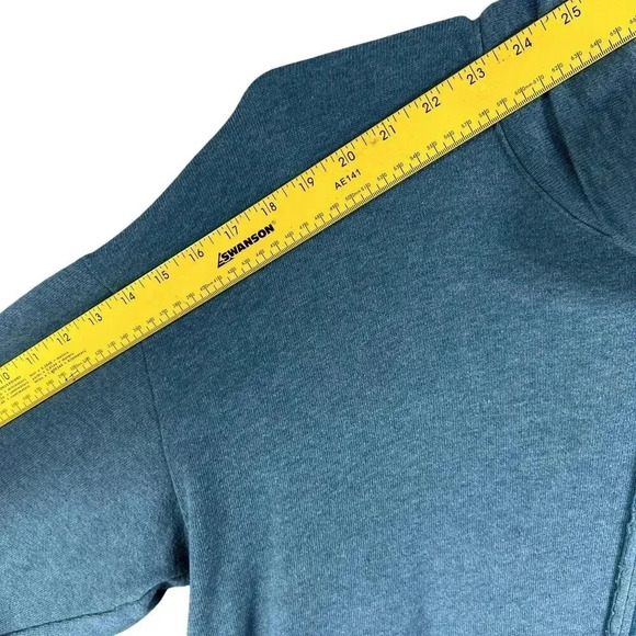 J Jill PURE JILL Womens M RELAXED Fit 3/4 Sleeve Blue PONCHO Tunic Cowl Neck - Picture 12 of 16